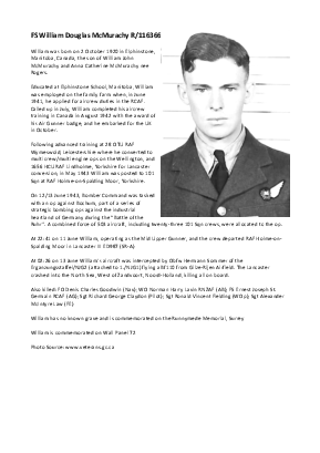 A preview of a PDF biography for McMurachy, William Douglas